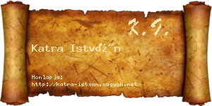 Katra István névjegykártya